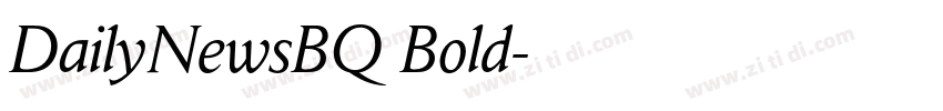 DailyNewsBQ Bold字体转换